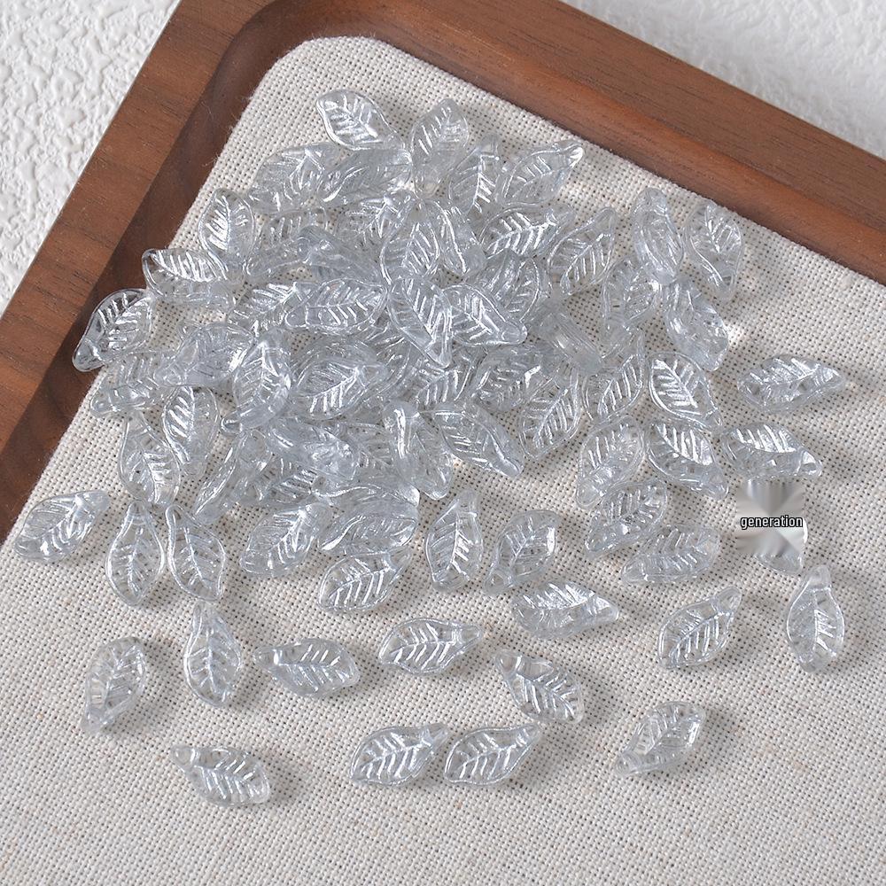Czech Glass Hollow Maple Leaf Beads for DIY Hair Accessories