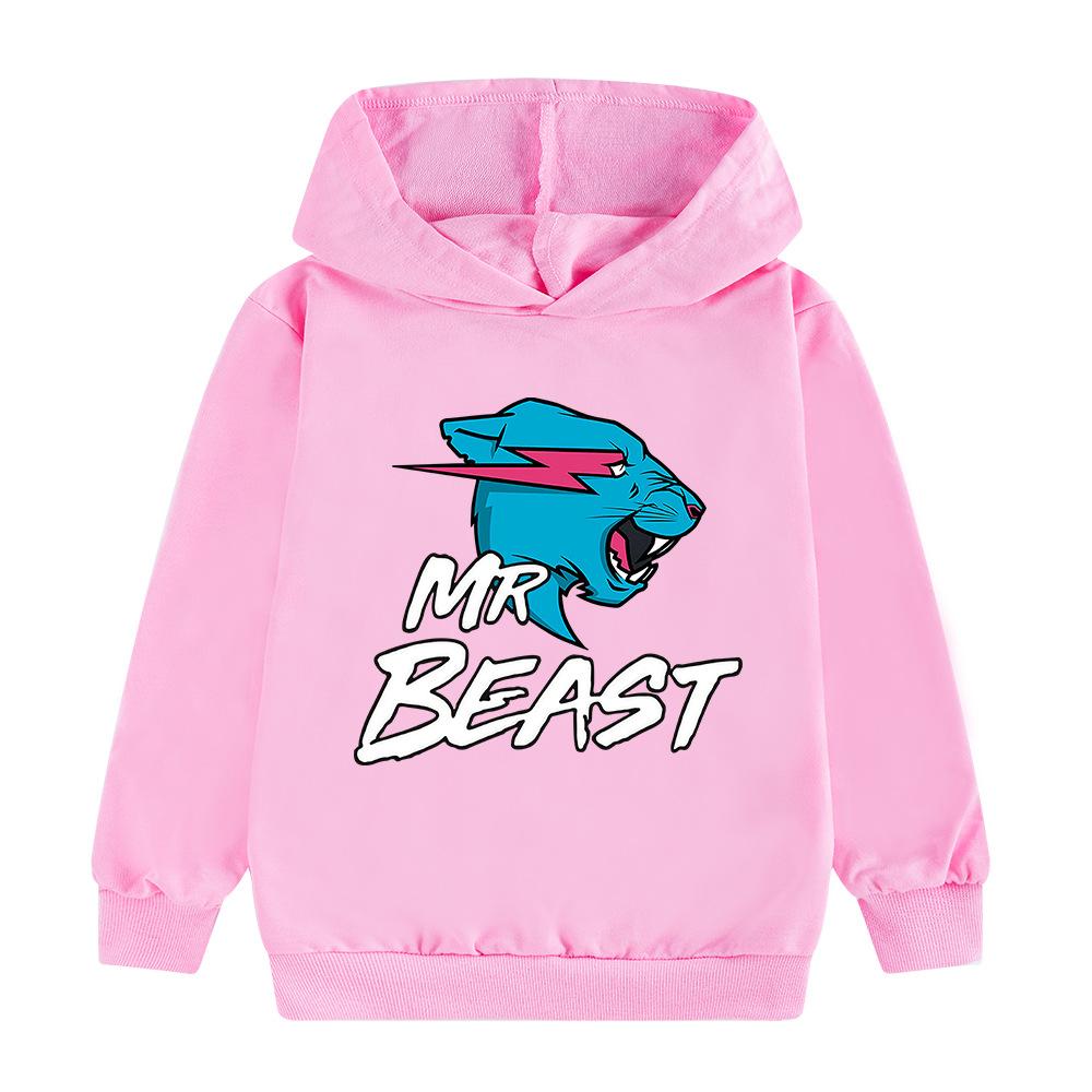 Mr Beast Children's Hoodies 3-12Y Sports Casual Cute Autumn Winter boys girls Warm Hoodies pullover