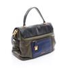 Used Miu Miu 2WAY Handbag RN1078 Leather Khaki Black Blue Used Women
