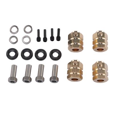 RC Car Wheel Hex Hub Extension 15mm Brass Wheel Spacer Hex Hub Drive Adapter for 110 RC Car