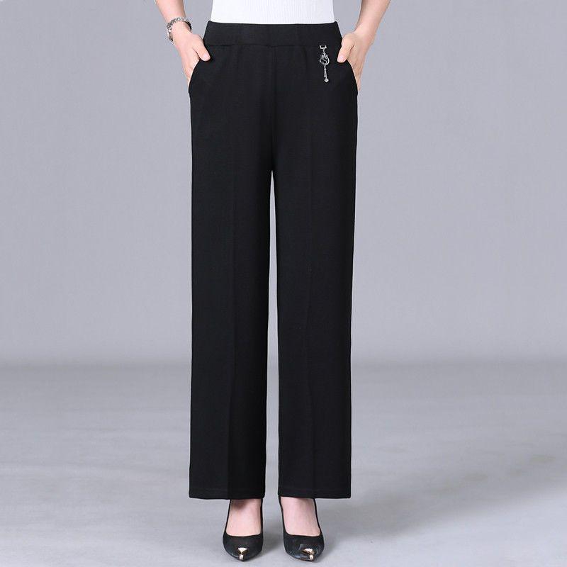 

Mom s Summer Ice Silk Loose Wide-Leg Pants for Women - Middle-Aged & Elderly 3XL (90-125 jin)