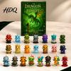 Acrylic Hanging Ornaments Forest Dragon Advent Calendar 24 Day Countdown Box with Cute Decorative Pendants Ornaments Festive Tree Decor Collectible
