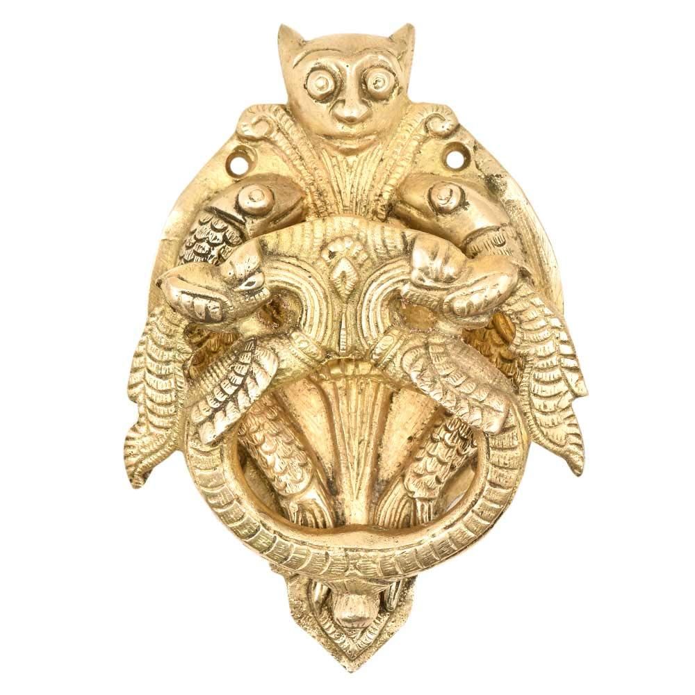 

Латунный Дракон с Рыбой Дверные Молотки для Парадной Двери - Королевский Штрих Декоративные Элементы для Входной Двери для Дома - Золотые Аксессуары для Парадной Двери