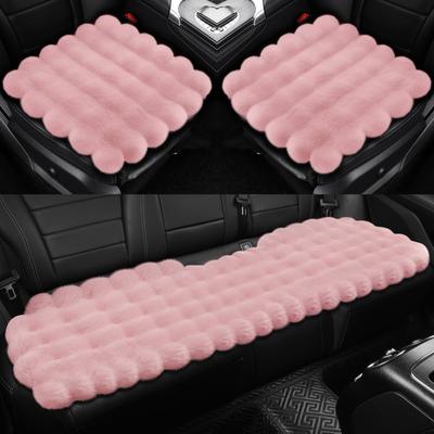 4 Farben Elastische Plüsch Auto Sitzbezüge Weich Rutschfest Einfache Montage Passt für die meisten Autos Feiertagsgeschenk Einfach