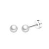 8 Pairs Flat Back Stud Earrings Sets for Multiple Piercing Small Silver Flat Back Surgical Steel Tiny Ball Pearl Cubic Zirconia