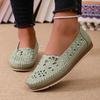 Popolari Scarpe Basse da Donna a Colori Solidi Retro, Morbide, Comode, Traforate, Leggere, Traspiranti, con Motivo Ricamato, Bicolore, Suola Morbida, Scarpe da Donna