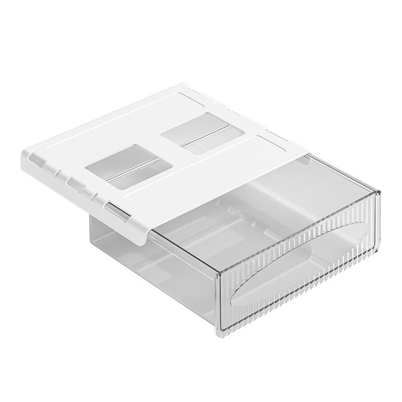 Under Table Hidden Drawer Storage Box with SelfAdhesive Mount Large Capacity Office Desk Organizer for Supplies Files Stationery