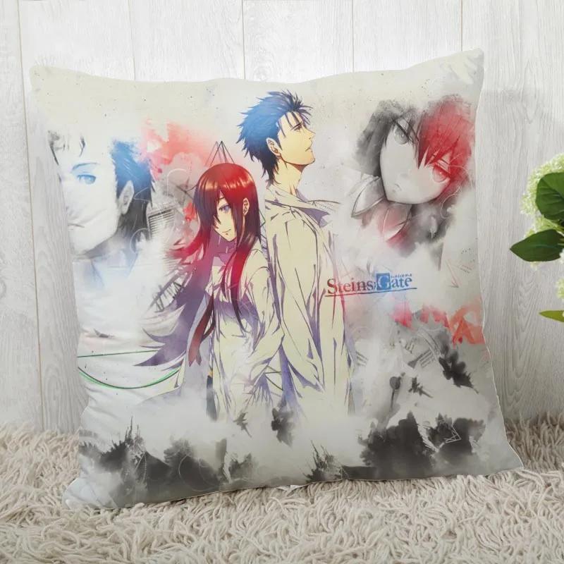 Steins Gate Pillow Cover Customize Pillow Case Modern Home Decorative Pillowcase For Living Room 45X45Cm A19.12.13