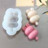 Rabbits Shaped Candle Molds for Candle Soap Plaster Decoration Room Ornaments Easters Decoration Epoxy Resin Project