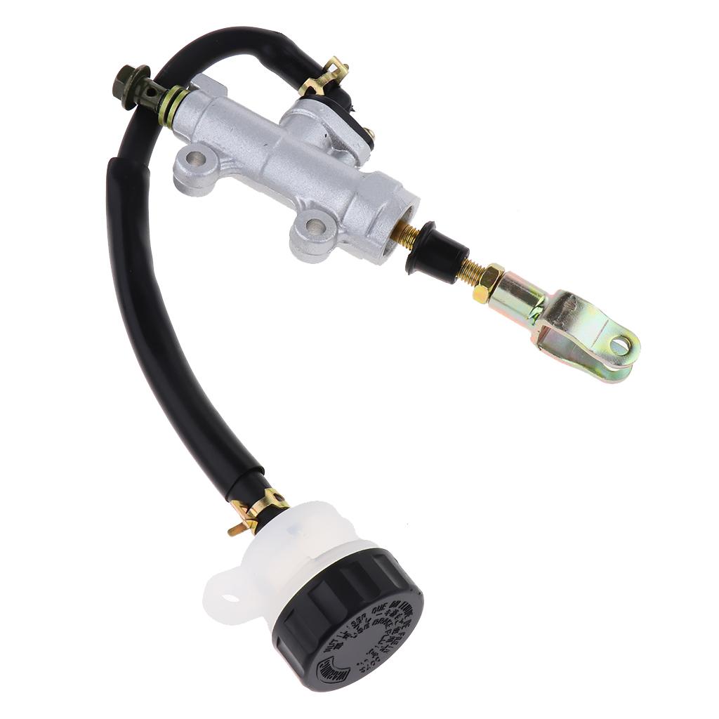 Rear Foot Brake Master Cylinder Universal Pump Folding Design with Oil Cup for Geely CK Brake Cylinder and Off-road Motorcycle