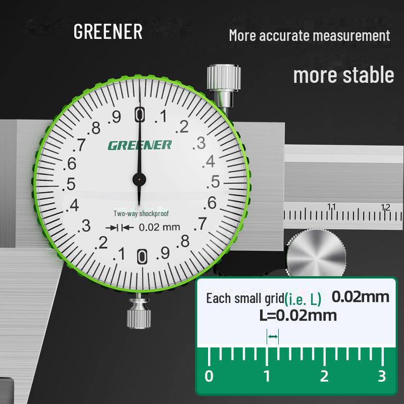 Green Forest High Precision Stainless Steel Vernier Caliper 0-300mm Dial