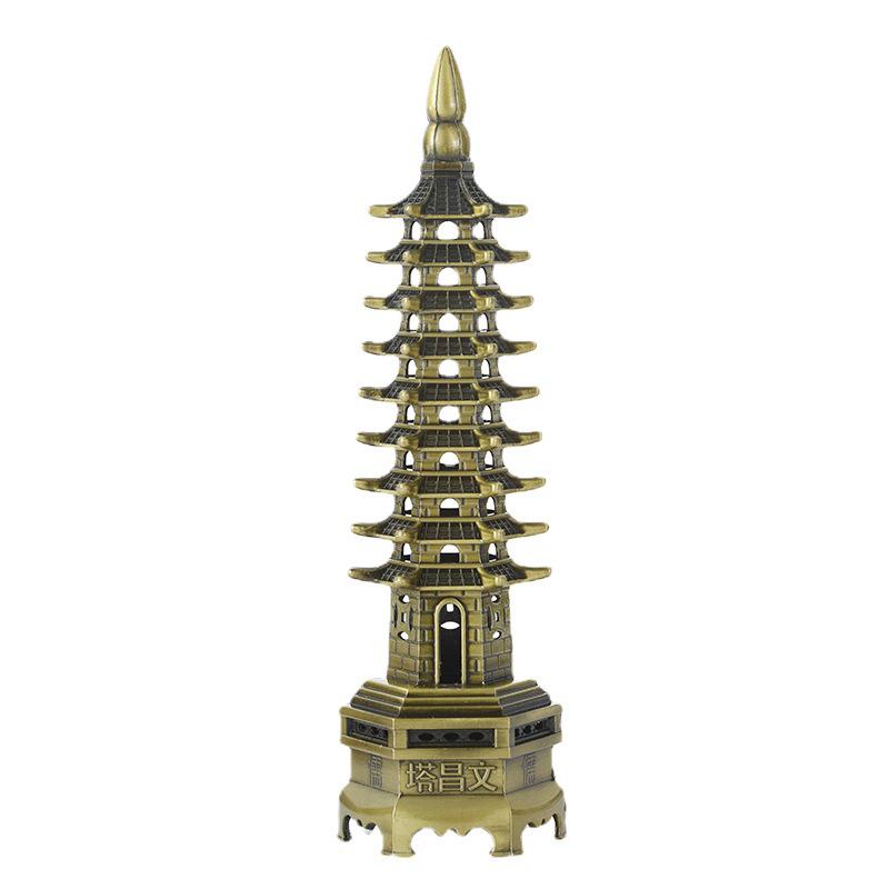 13-Story Alloy Wenchang Pagoda Ornament: Creative Desk Decoration & Christmas Gift for Students