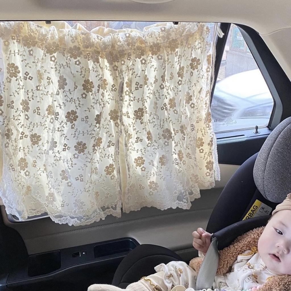 Flower Edge Auto Window Screens Car Window Sun Protections Curtain Vehicle Window Blockers Lightweight for Vehicles