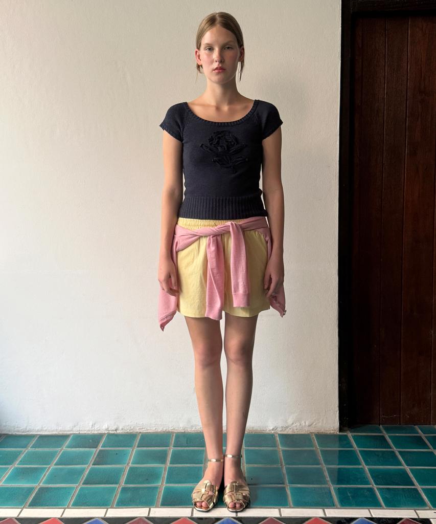 SINOON Basic Point Label Shorts (Yellow)