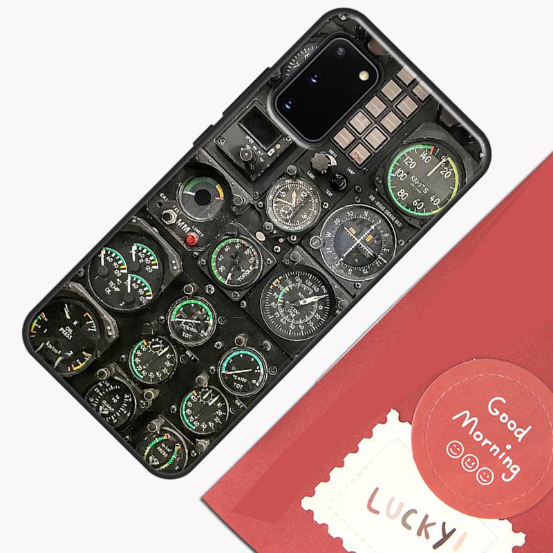 Aviation Aeroplane Pilot Cockpit Case For Samsung Galaxy S22 S21 S23 Ultra Note 20 S8 S9 S10 Note 10 Plus S20 FE Back Cover