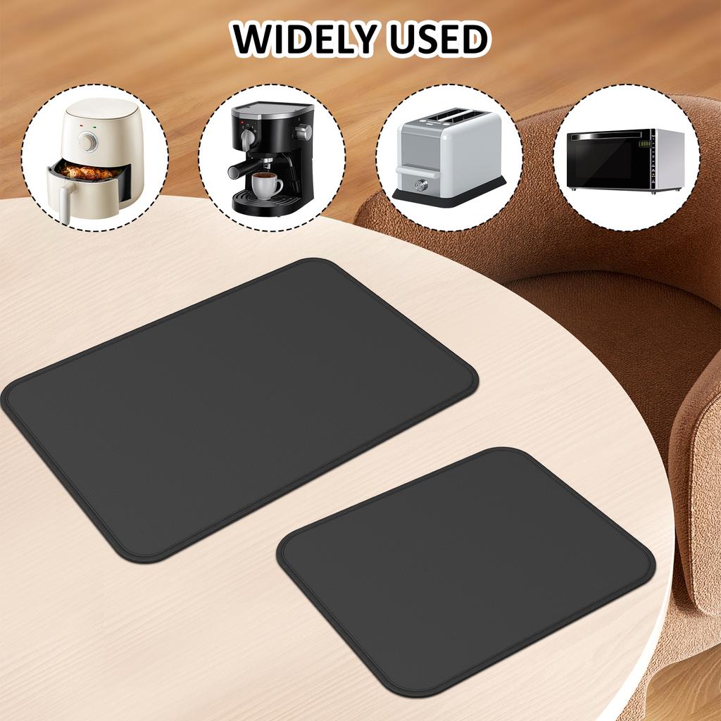 2 Pcs Heat Resistant Mats Non Slip Silicone Heat Resistant Air Fryer Pads Counter-top Protector Mat for Air Fryer Oven Kitchen