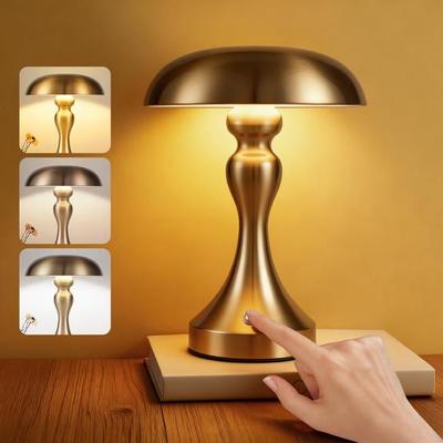 Table Lamp - NETTLIFE - Wireless Touch - Yellow - Dimmable LED 3000K - Rechargeable USB Battery