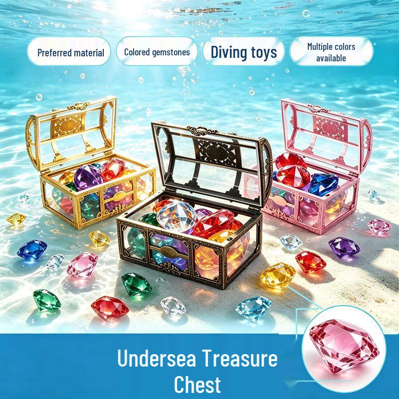 Kids' Princess Gem Pirate Treasure Chest Playset