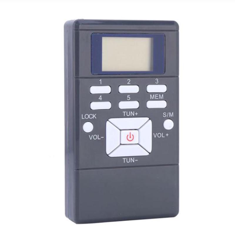 Portable Digital Fm Am Radio Mini Pocket Walkman Receiver Stereo W/ Earphones
