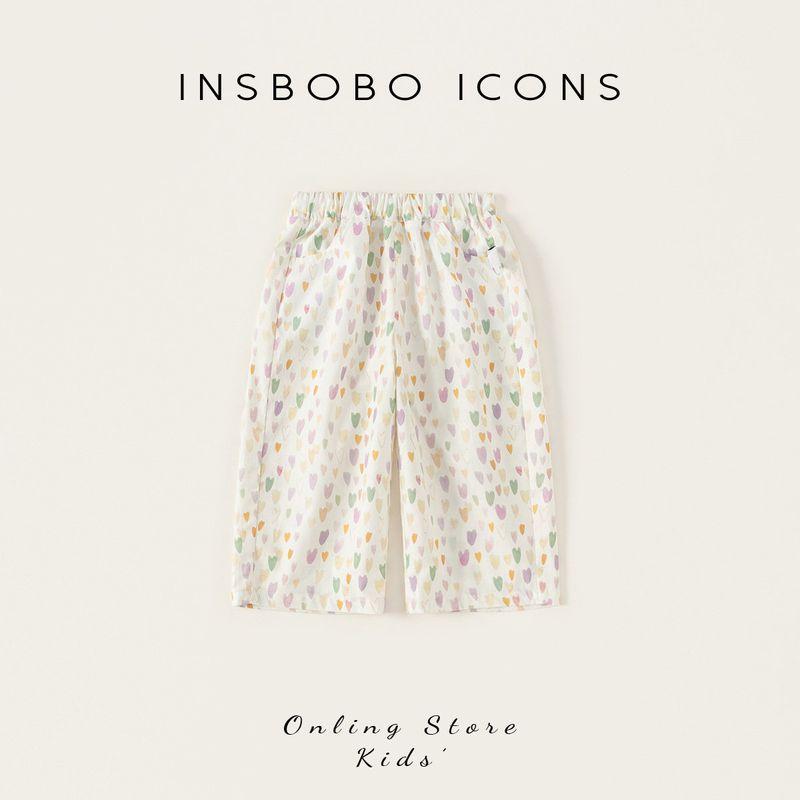 Штаны Летние Тонкий Стиль Для Девочки Москитные Штаны Летняя Одежда Для Девочек 2025 Новые Детские Кондиционерные Штаны Дышащая Детская Одежда heart shape 100
