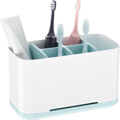 Soporte para cepillos de dientes Soporte para pasta de dientes con base antideslizante 3 ranuras Soporte para cepillos de dientes eléctricos para baño Hecho de PP y ABS