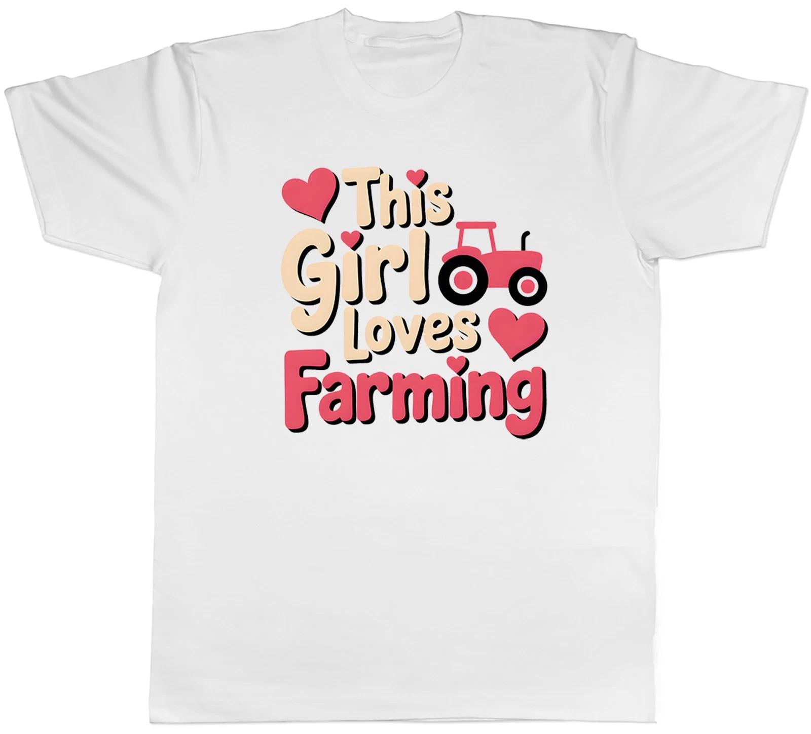 This Girl Loves Farming Mens T-Shirt Tee Gift Top XXXXL