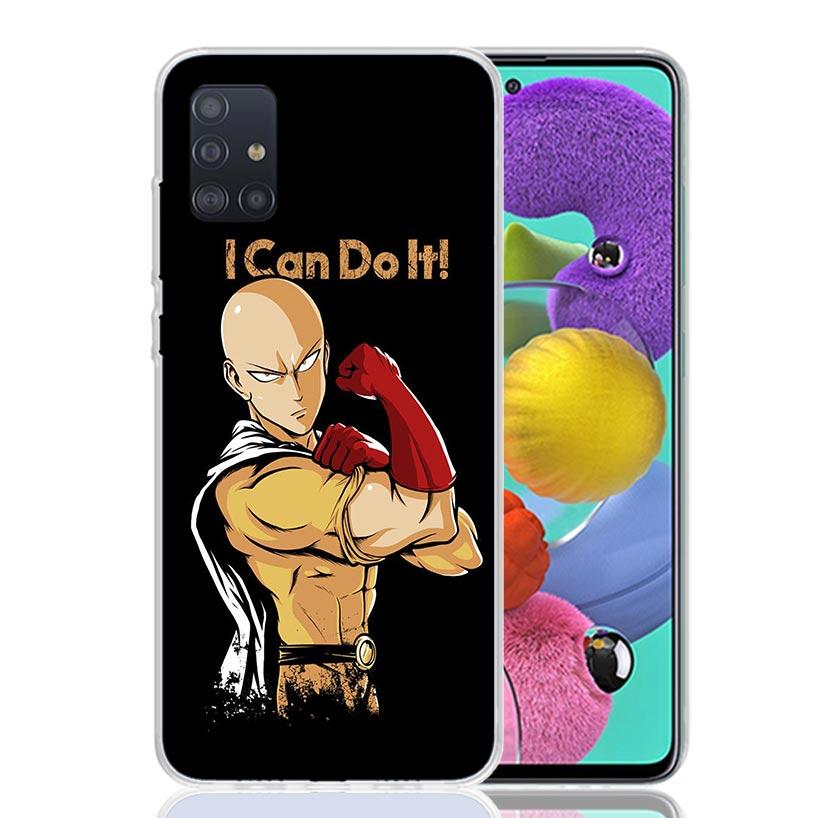 Anime 1 Punch Man Phone Case For Samsung Galaxy A52 A32 A22 A12 A02S A50S A30S A51 A31 AA71 Note 20 Ultra 10 S10 Plus Galaxy A51