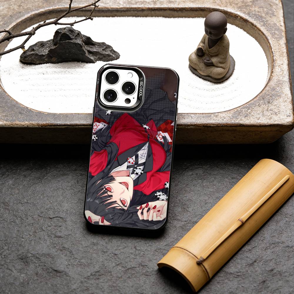 Anime K-Kakegurui Phone Case For IPhone 16 17 15 14 12 13 Pro Max Black Color Shockproof Cover