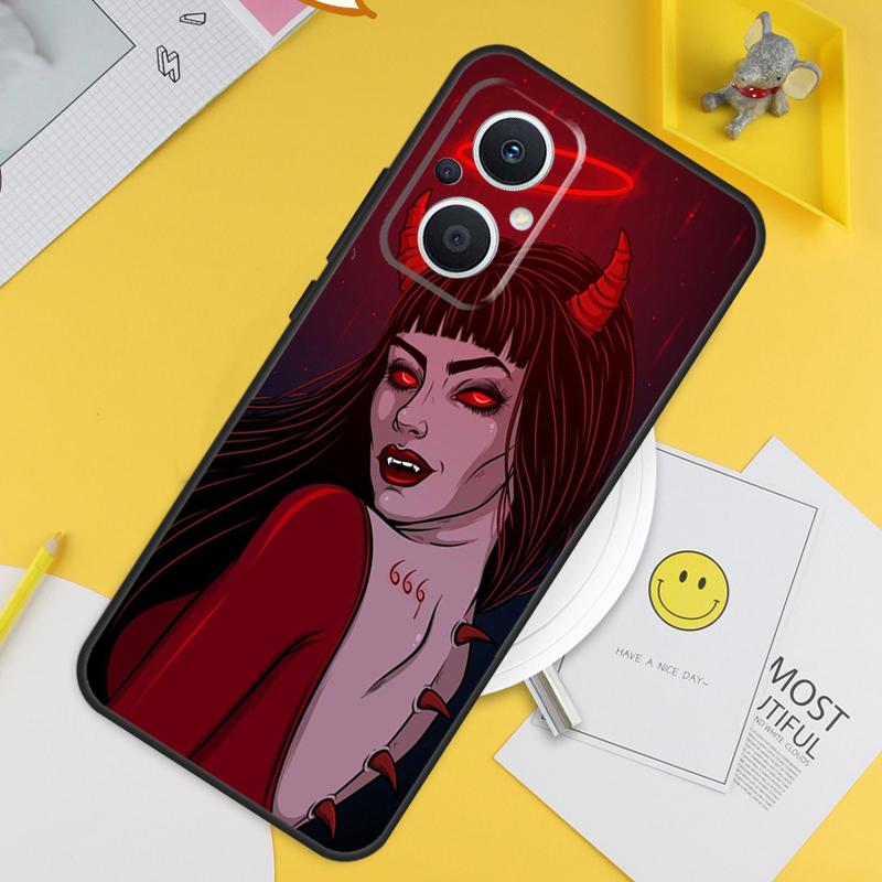 Satan Nun Devil Girl For OPPO Reno 14F 13F 12F 11F 13 12 11 10 14 Pro 7 8 Lite 8T OPPO Find X5 X6 X8 X9 Pro Case