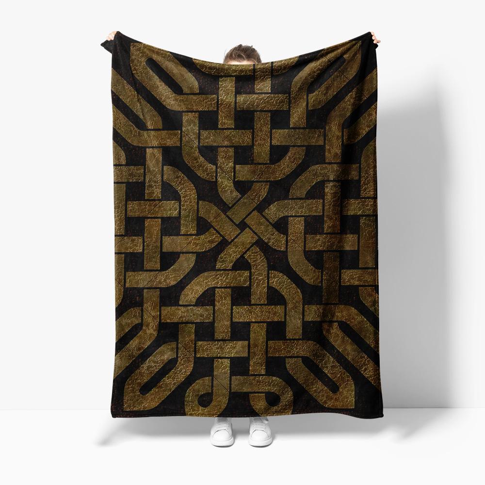 

Plush Throw Blanket Textured Geometric Pattern Sofa Bed Decorative Blanket for Home Living Room Bedroom 75x100cm