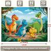 Tecknad Dinosauriefest Bakgrund 120x80cm Polyester Bakgrundstyg för Barnens Födelsedags Fotobås Dekoration