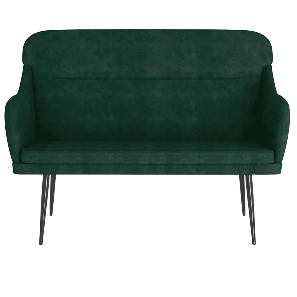 Velvet Bench In Dark Green 110 X 76 X 80 Cm
