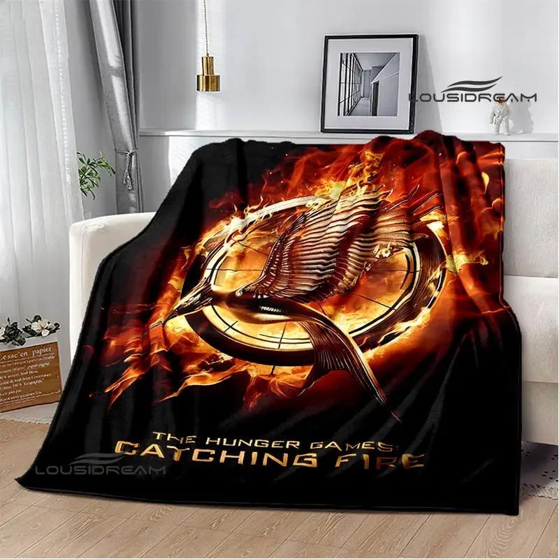 The Hunger Games Print Deka Flanelová deka Domácí cestovní deka deka tenká deka Teplá deka dárek k narozeninám