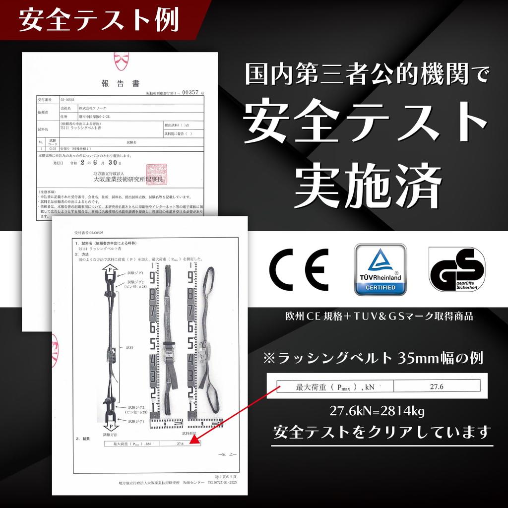 FK CE2NT Type Blue Lashing Belt, Endless, 1.5 Ton, 50mm Wide x 5m Long