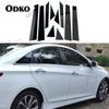 Car Glossy Piano Black Pillar Posts Door Trim Decal Cover Stickers for Hyundai Sonata 2011 2012 2013 2014 Accessories