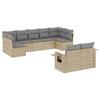 VidaXL Salon de Jardin avec Coussins 9 pcs, Canapés de Terrasse, Ensemble de Meubles de Patio, Mobilier d'Extérieur, Beige 3220618