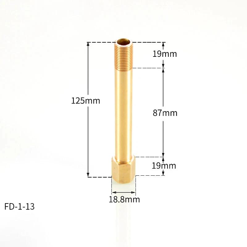 1/2/5/10pcs 1/8" 1/4" 3/8" Male To Female Brass BSP Thread Extension Connectors Pipe FittingLength 50/75/100/110/125/150mm