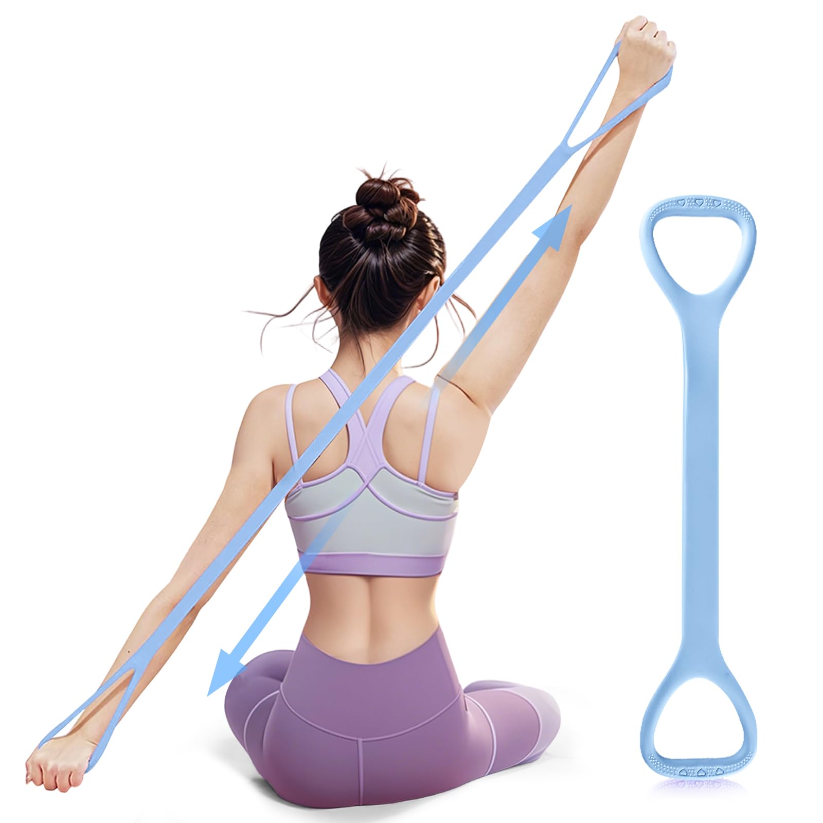 

Gagaciso Эластичный тренажер для плеч Идеально подходит для укрепления лопаток и спины, коррекции осанки. Трубка для веса и формирования, лента, мышцы, сверхвысокий синий