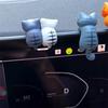 6 Pcs Healing Series Cat No Trace Stickers Cute Cat Interior Decoration Center Console Screen Cartoon Figurine Accessories
