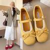 Summer Versatile Retro Bow Mary French Rare Shoes 2025 New with Skirt Shallow Mouth Single Shoes Ballet Shoes