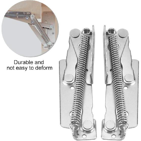 2Pcs Set Steel Up Spring Hinge for Cabinet Cuoard Closet Wardrobe Door Support,Pull Up Shelf Hinge,Under Cabinet Pull Down Hinges,Under Cabinet Hinge