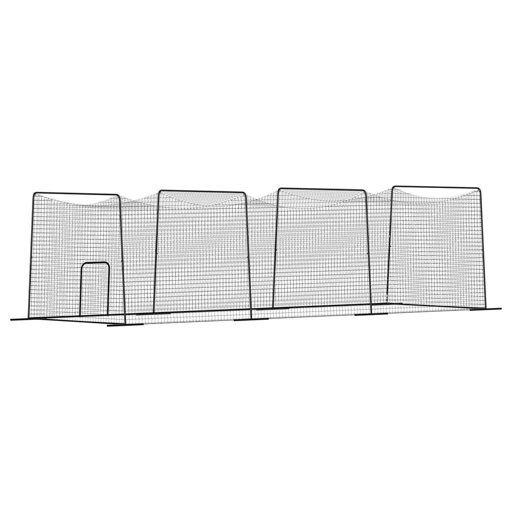 Baseball Batting Cage, 12000 X 3680 X 3100mm Freestanding Portable Batting Cage, Hitting Cages with 45-Ply Knotted HDPE & Long Positioning Ropes,
