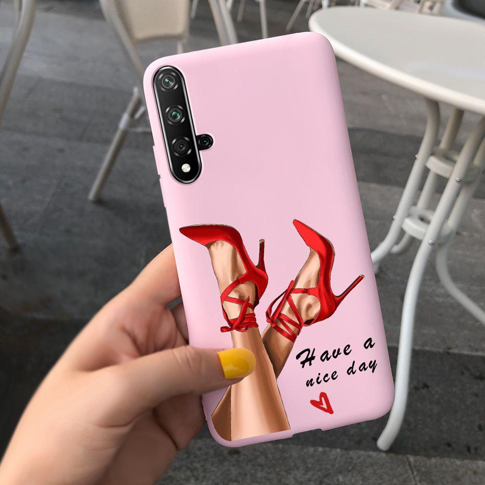 For Huawei Nova 5T Case Beautiful Girl Flower Phone Case For Huawei Nova5T YAL-L21 Soft Silicone Shockproof Back Cover Bumper