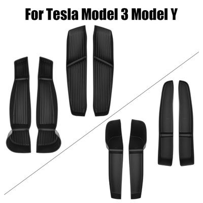Front Back Door Handle Armrest Tray Organizer Holder Accessories For Tesla Model 3 Model Y 4pcs/Set Car Door Side Storage Box