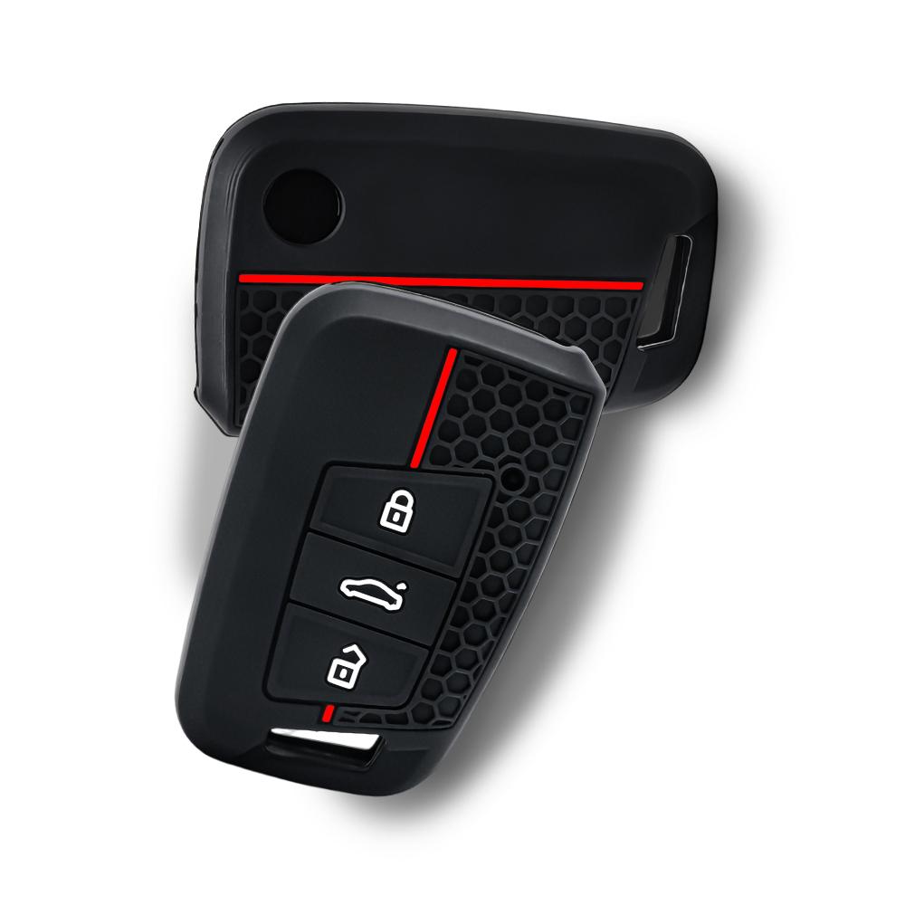 3 Button Silicone Remote Car Key Case Cover For Vw Passat B8 Skoda Kodiaq Superb A7 Car Keyless Fob Shell Holder Protector