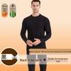 Unisex Lambswool Underwear Set with Fleece Lining & Thick Fabric for Autumn/Winter.