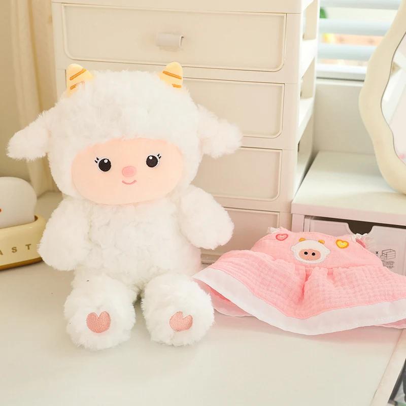 30/45cm Oaie Purtând Fuste Păpușă de Pluș Păpușă Animal Drăguț Păpușă Umplută din Bumbac Moale Jucărie de Pluș pentru Copii Partener de Somn Cadou de Ziua de Naștere