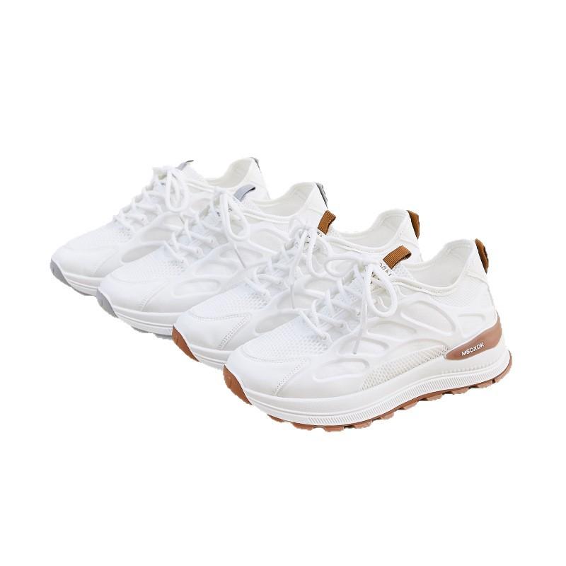 Sommer Netzschuhe Damen atmungsaktiv hohl dünn Sportschuhe vielseitige kleine weiße Schuhe Forrest Gump Damenschuhe lässige höhenvergrößernde Schuhe