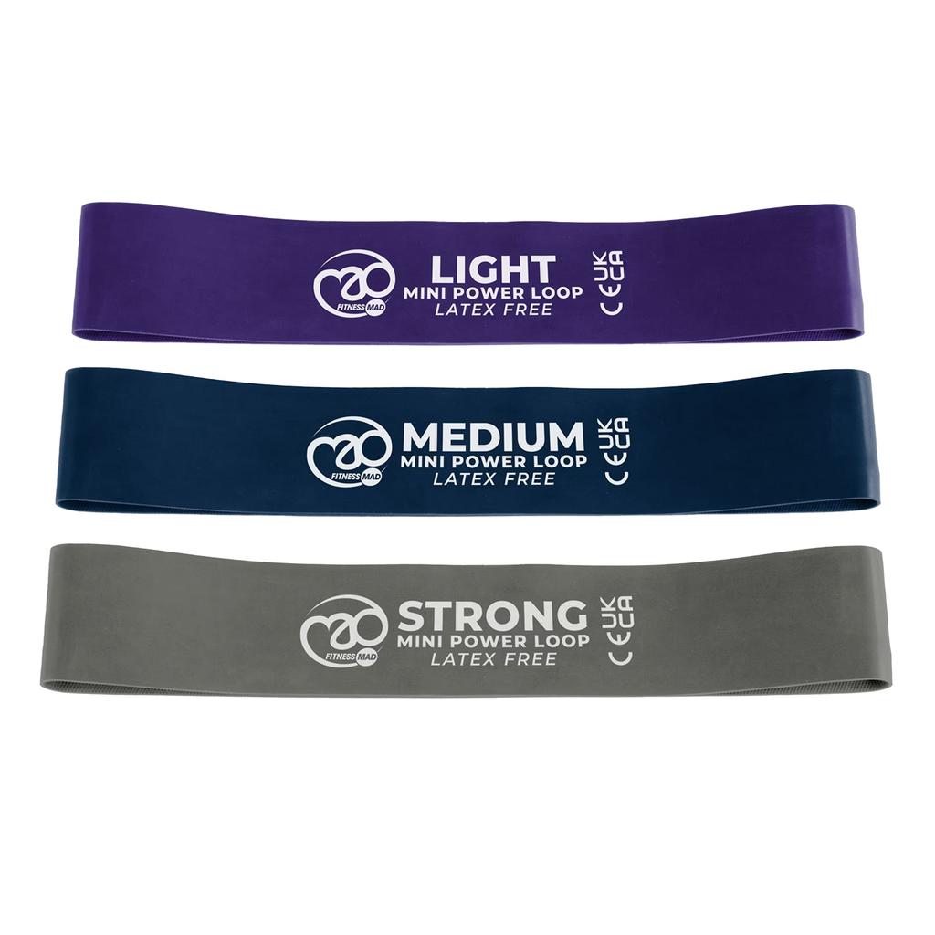 Yoga-Mad Latex Free Resistance Band Set (Pack of 3)