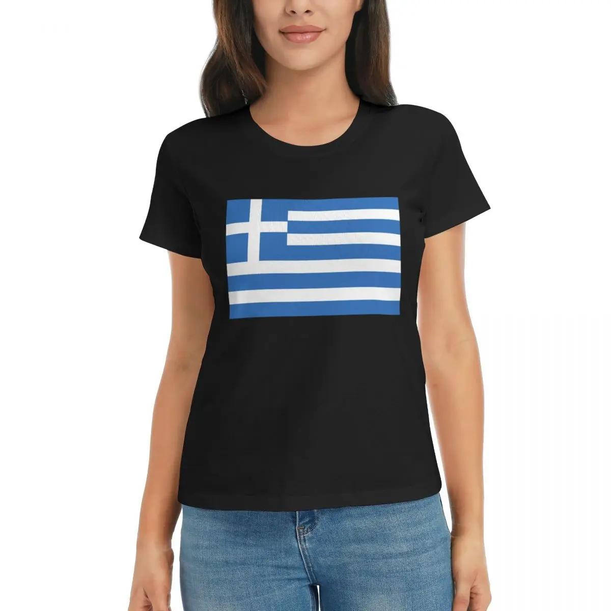 

Women TShirt Greek Flag National Flag Of Greece Summer Short Sleeve Tees Crew Neck Cotton T Shirts Clothes Tops Streetwear 4XL